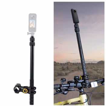 PINGWEN Clamp Bracket Mount Motorcycle Monopod Selfie Stick Insta360 - 556PU817