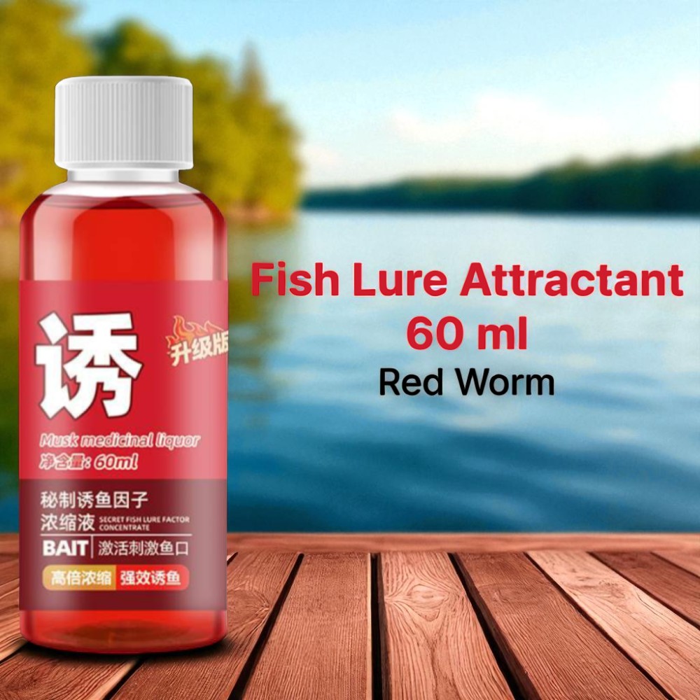 Gambar produk GUOLIANG Essen Ikan Umpan Pancing Strong Fish Attractant 60ml Red Worm - GB268