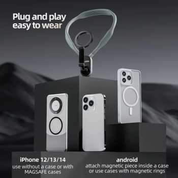 Gambar produk TELESIN Strap Kalung Smartphone Magnetic Neck Holder Mount Magsafe - MNM-001-B