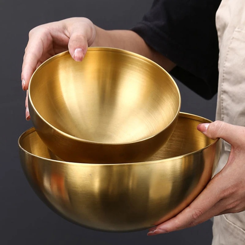 Gambar produk ALRY Mangkuk Mie Salad Stainless Steel Korean Style Noodle Soup Bowl 15cm - ZX-304