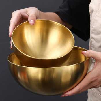 Gambar produk ALRY Mangkuk Mie Salad Stainless Steel Korean Style Noodle Soup Bowl 15cm - ZX-304