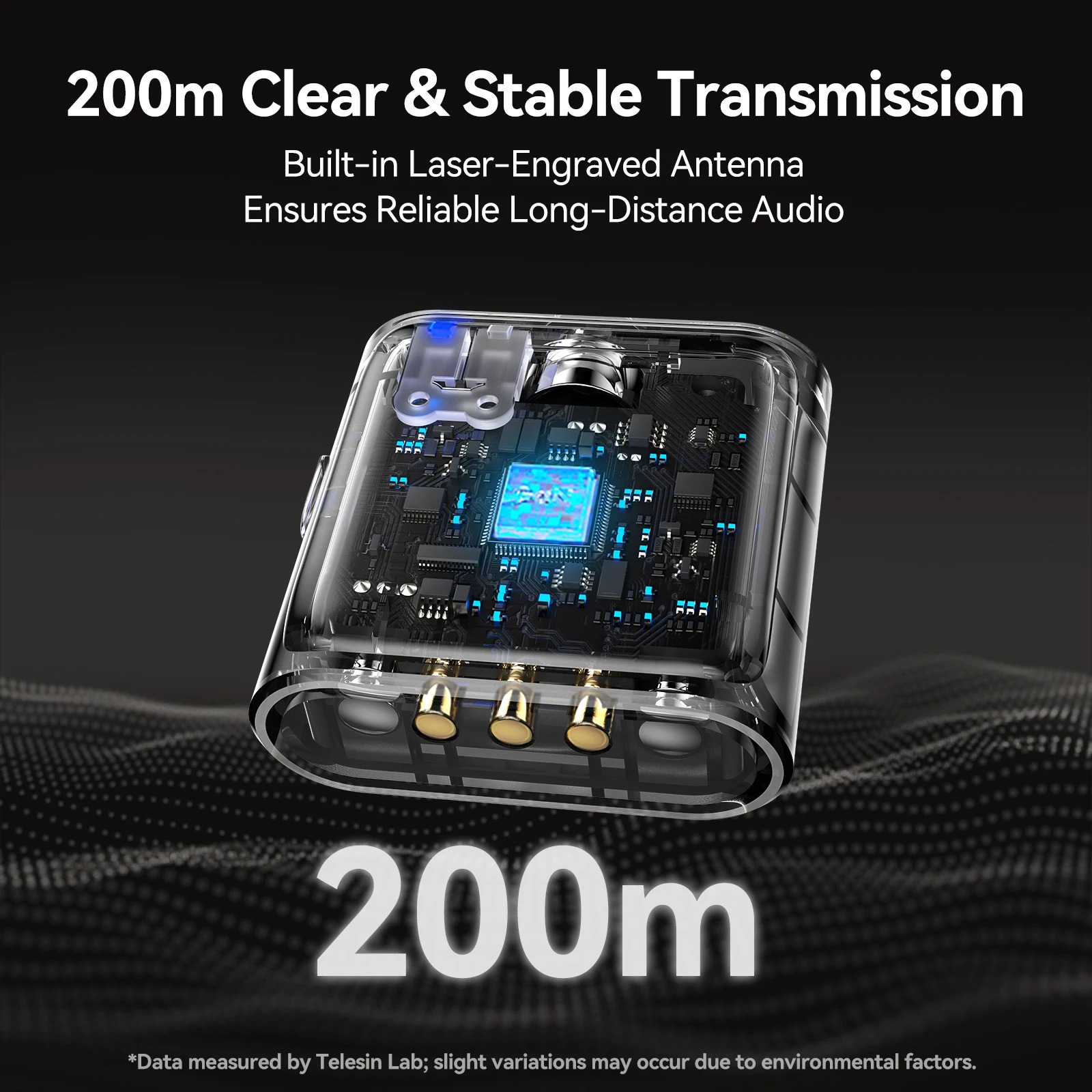 Gambar produk TELESIN Mikrofon Wireless Lavalier Bluetooth Microphone Clip Type C - P5-MCP-01