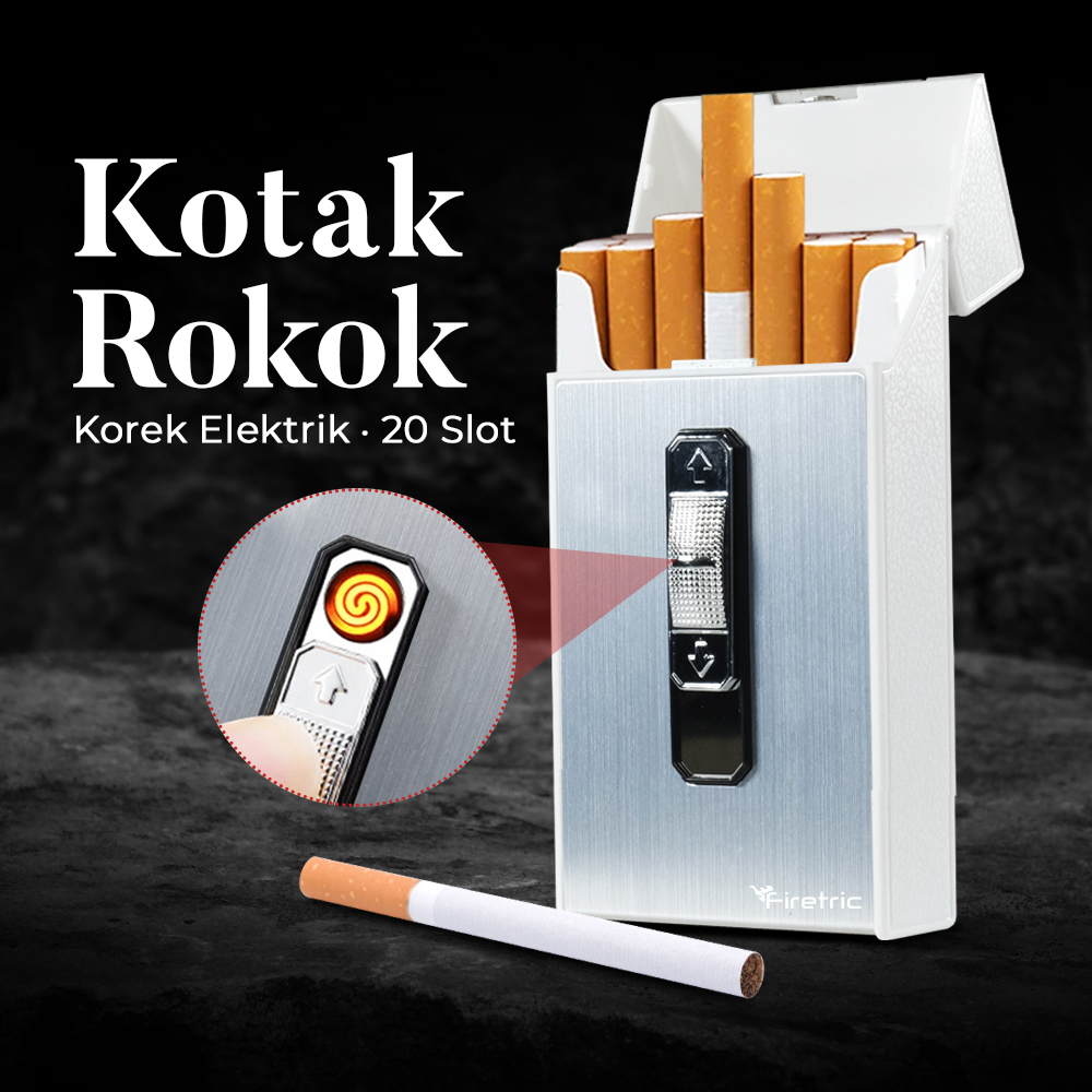 Gambar produk Firetric Kotak Rokok Korek Elektrik Cigarette Lighter 20 Slot - A-15