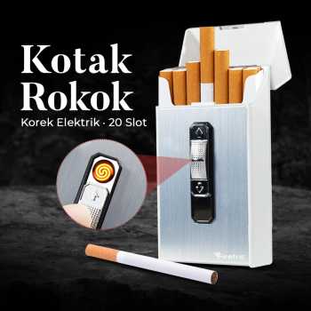 Firetric Kotak Rokok Korek Elektrik Cigarette Lighter 20 Slot - A-15