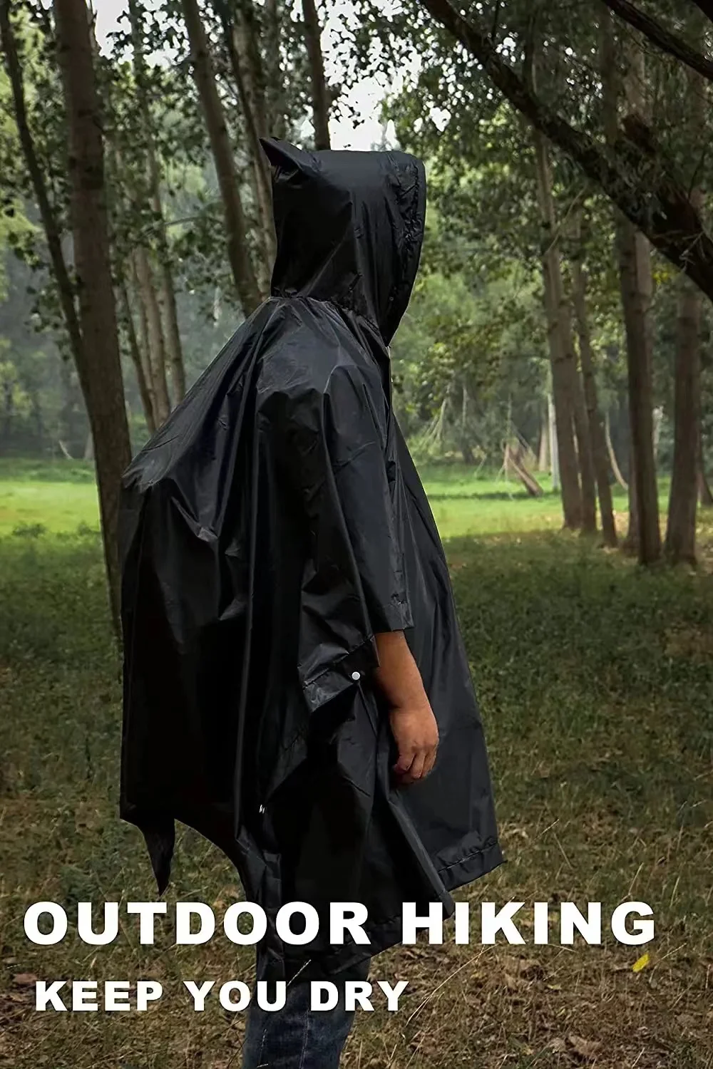 Gambar produk RAINNO Jas Hujan 3 In 1 Outdoor Military Raincoat Poncho Polyester - R3