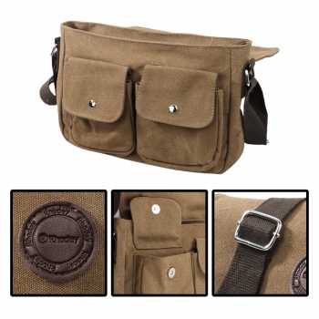 Gambar produk Rhodey Tas Selempang Messenger Bag Bahan Kanvas - 1008
