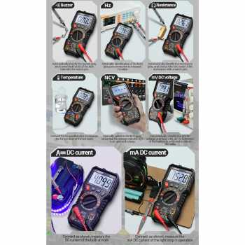 Gambar produk ANENG Digital Multimeter Portable Voltage Tester NCV LCD Magnetic - SZ11