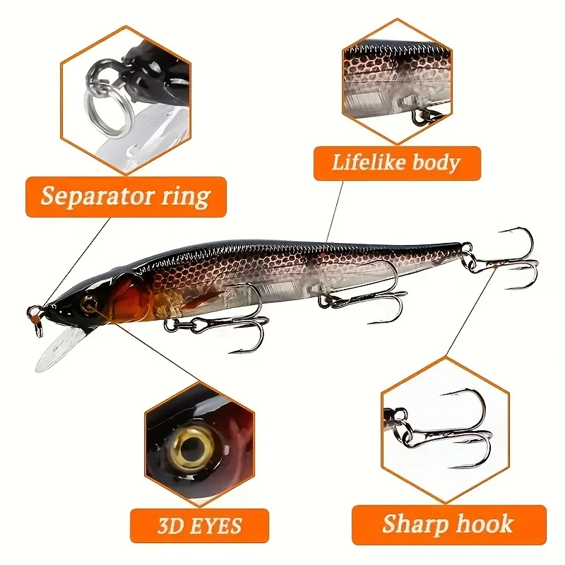 Gambar produk KAAP Umpan Pancing Ikan Carp Crankbait Minnow Lure 113mm A - A0152