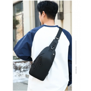 Gambar produk FMA Tas Selempang Fashion Sling Bag Pria with USB Charging Port - FM-US2