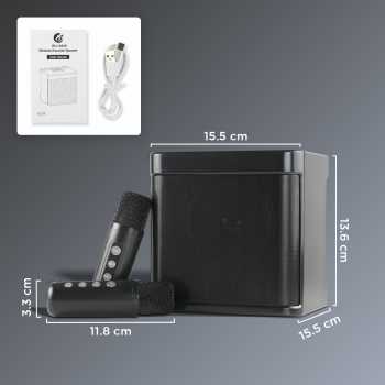 Gambar produk BAFOVY Speaker Bluetooth Karaoke Portable with 2 Microphone 10W - WJ-A826