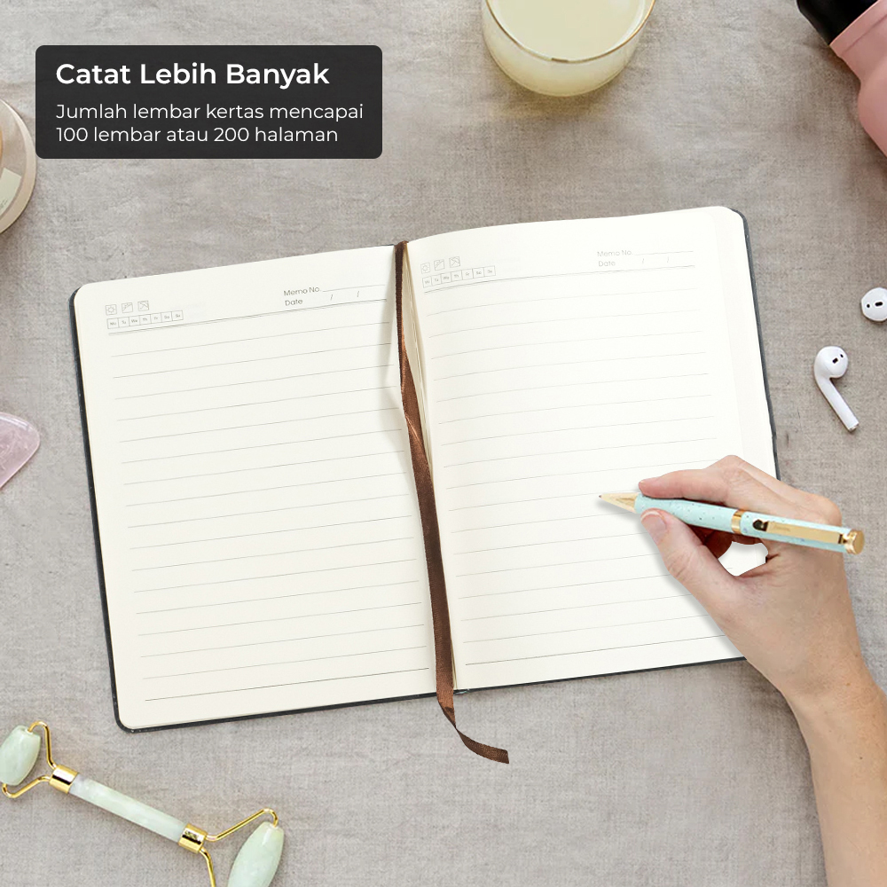 Gambar produk Toddi Buku Jurnal Hardcover Notebook Diary 200 Halaman Grid A5 - LXY0133