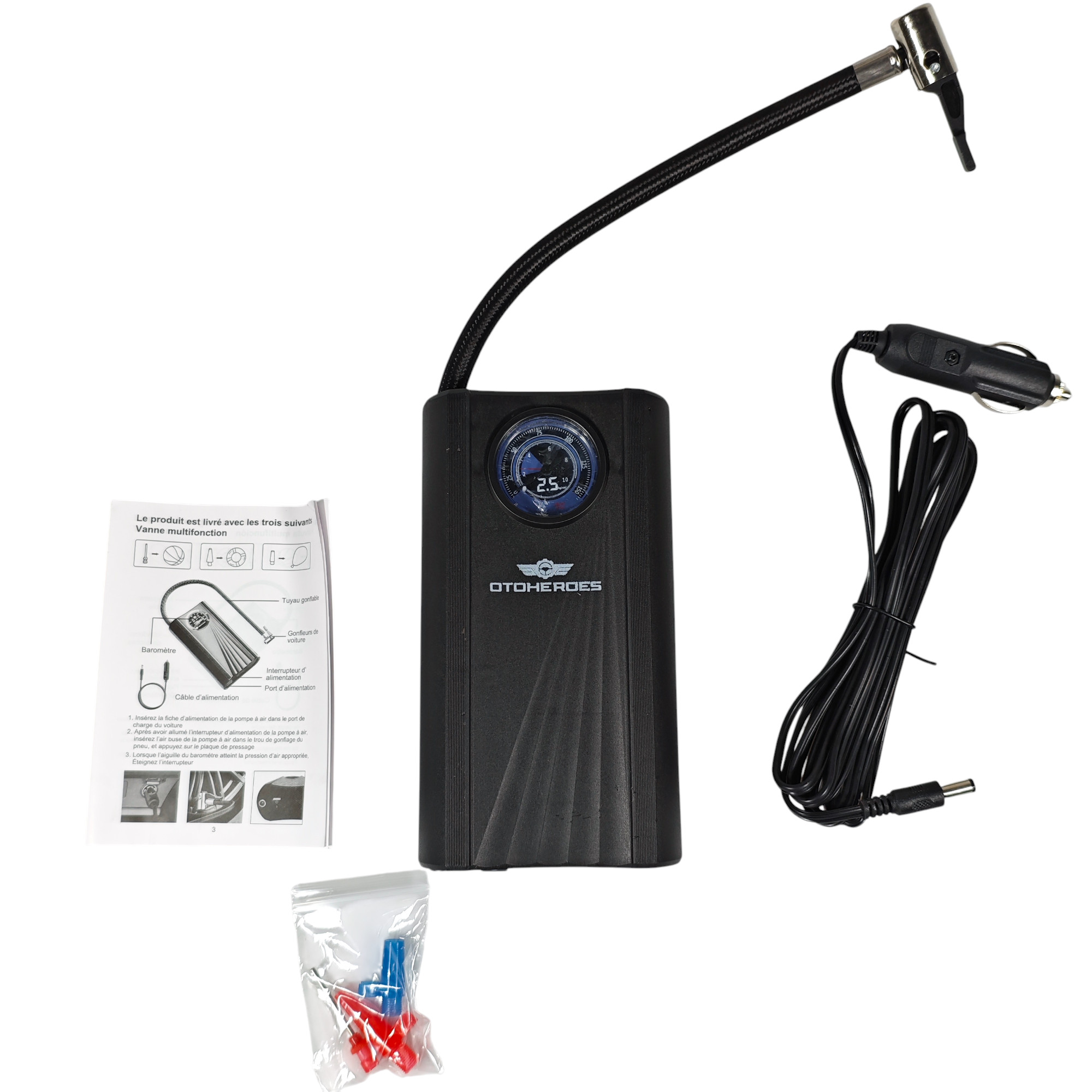 Gambar produk OTOHEROES Pompa Ban Elektrik Wired Tire Inflator 120W Wired Version - SCK619-1