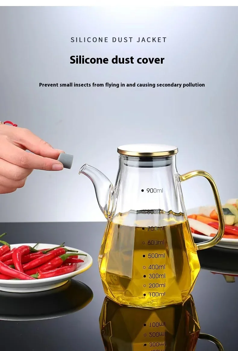 Gambar produk FMA Botol Minyak Borosilicate Glass Oil Pot Leakproof Heat-Resistant 700ml - FM-3PL