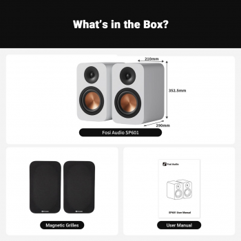 Gambar produk Fosi Audio Passive Bookshelf Speaker 2 Way 6.5 Inch Woofers Inch HiFi - SP601