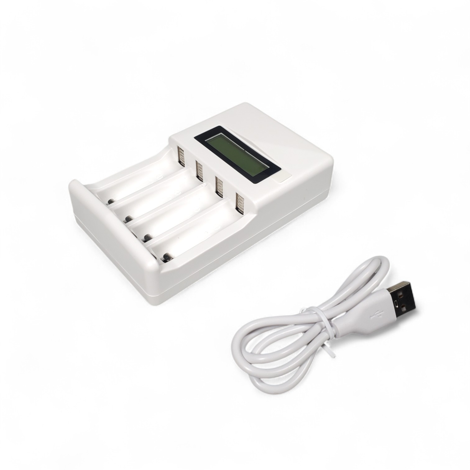 Gambar produk BATER Charger Baterai 4 Slot AA AAA Ni-MH Ni-CD with LCD Display - LCD-007