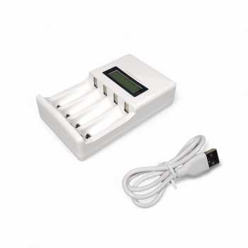 Gambar produk BATER Charger Baterai 4 Slot AA AAA Ni-MH Ni-CD with LCD Display - LCD-007