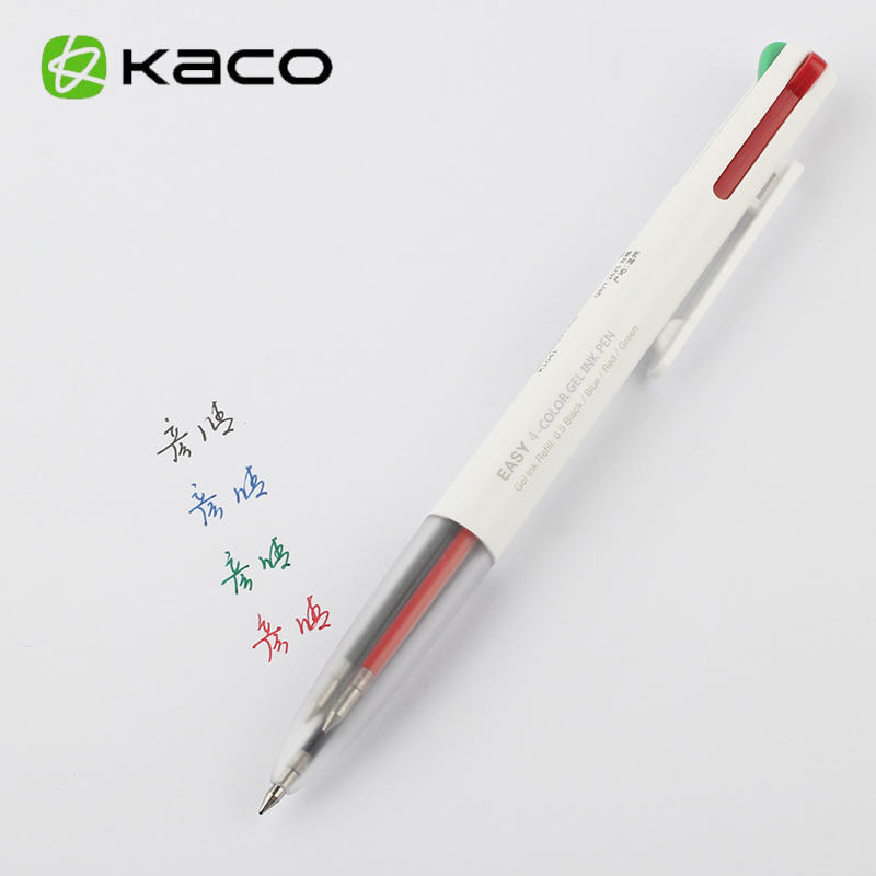 Gambar produk Kaco EASY 4 in 1 Multifunction Gel Pen Pena Pulpen Bolpoin 0.5mm 1 PCS - K1041 (Black Blue Red Green Ink)