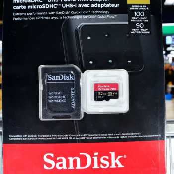 Gambar produk SanDisk Extreme Pro microSD UHS-I Class 10 A1 100MB/s 32GB - SDSQXCG