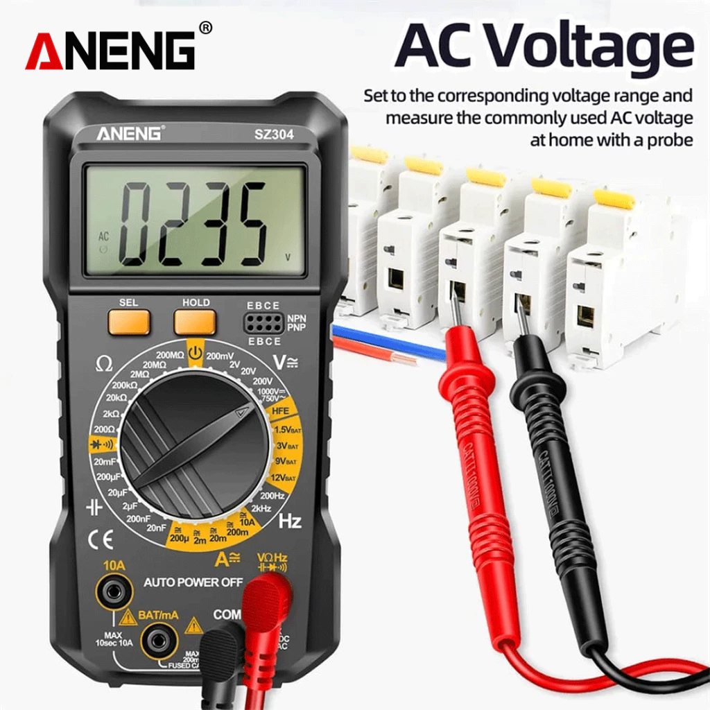 Gambar produk ANENG Digital Multimeter AC/DC Voltage Ohm Tester - SZ304