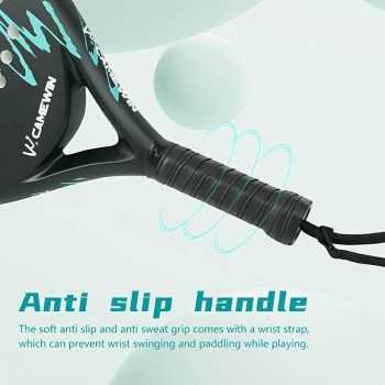 Gambar produk CAMEWIN Raket Padel Teardrop Carbon Glass Fiber 3.8cm Thickness 360g - 4018