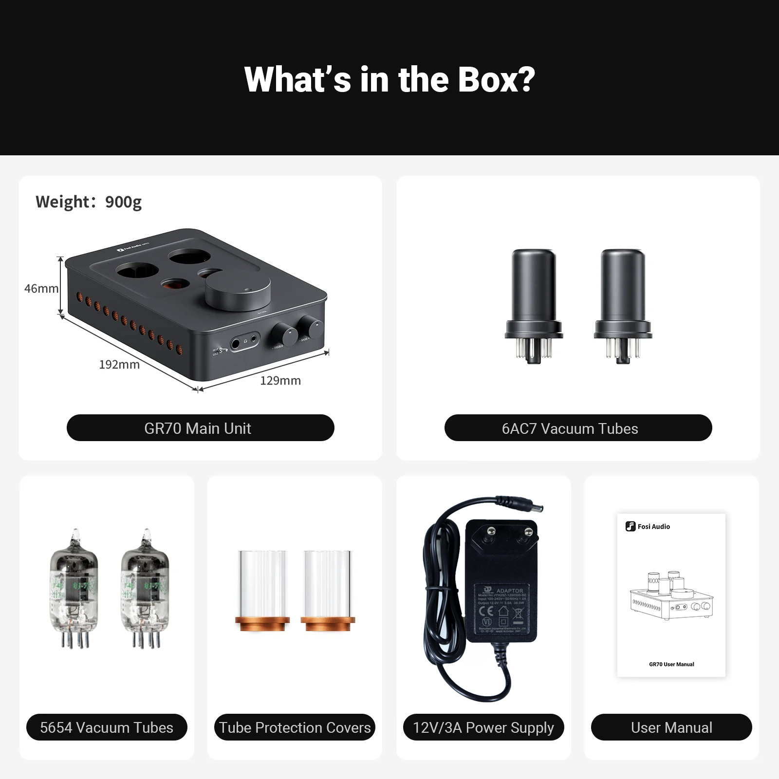 Gambar produk Fosi Audio Amplifier Quad Tube Hi-Fi Headphone DAC with Volume Knob - GR70