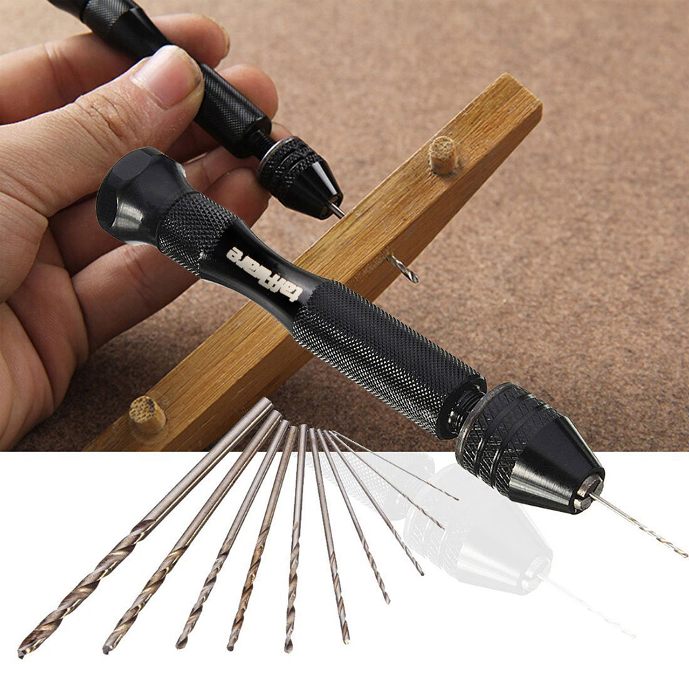 Gambar produk Taffware Bor Tangan Manual HSS Twist Drills dengan 10 Mata Bor - 3003