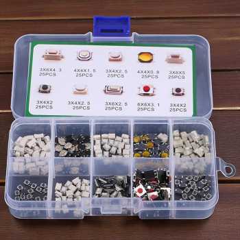 Gambar produk SZKEY Saklar Tombol On Off Tactile Switch Assortment Kit 250 PCS - S25