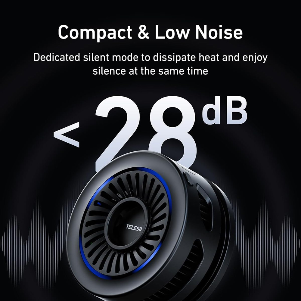 Gambar produk TELESIN Smartphone Cooling Fan Wireless Charging Kipas Pendingin 27W - P9-MPR-01-P