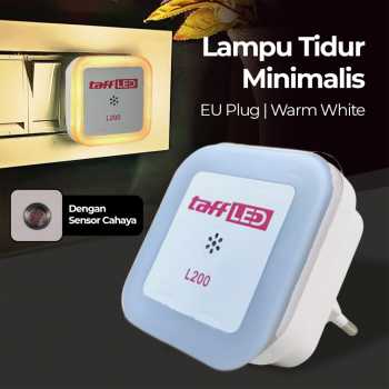 TaffLED Lampu Tidur Minimalis EU Plug Sensor Cahaya Warm White 0.5W - L200