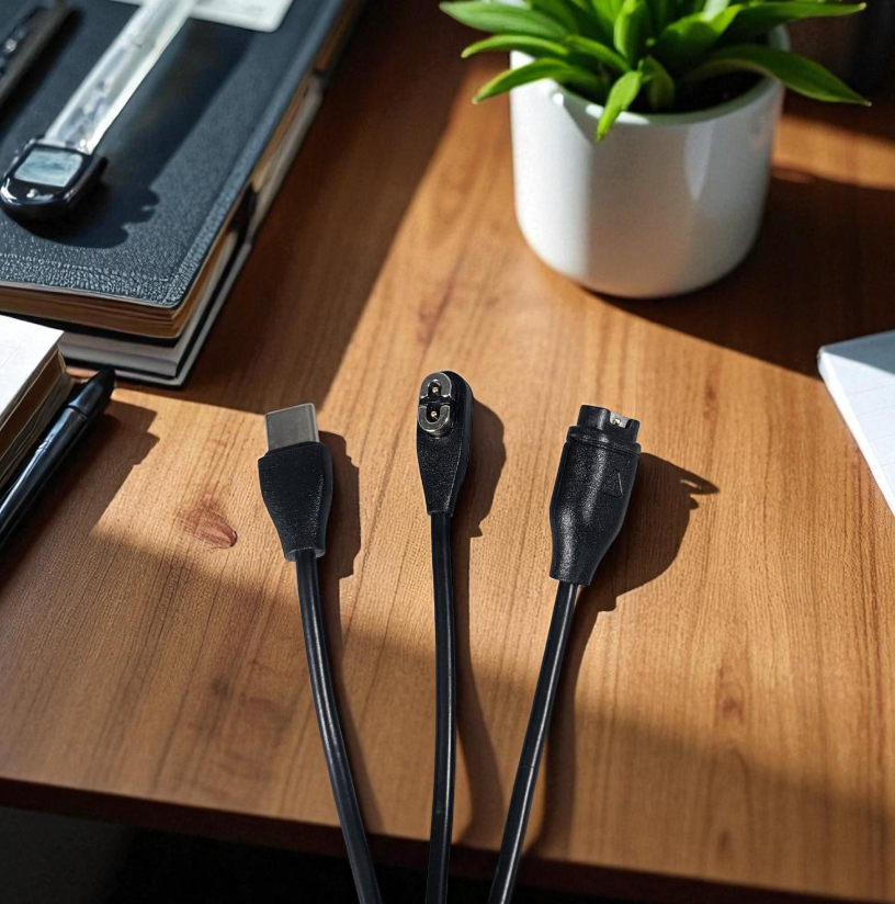 Gambar produk HOYI Kabel Charger Smartwatch Garmin 4 Pin Bone Conduction Shokz 2 Pin USB Type C - SH-24