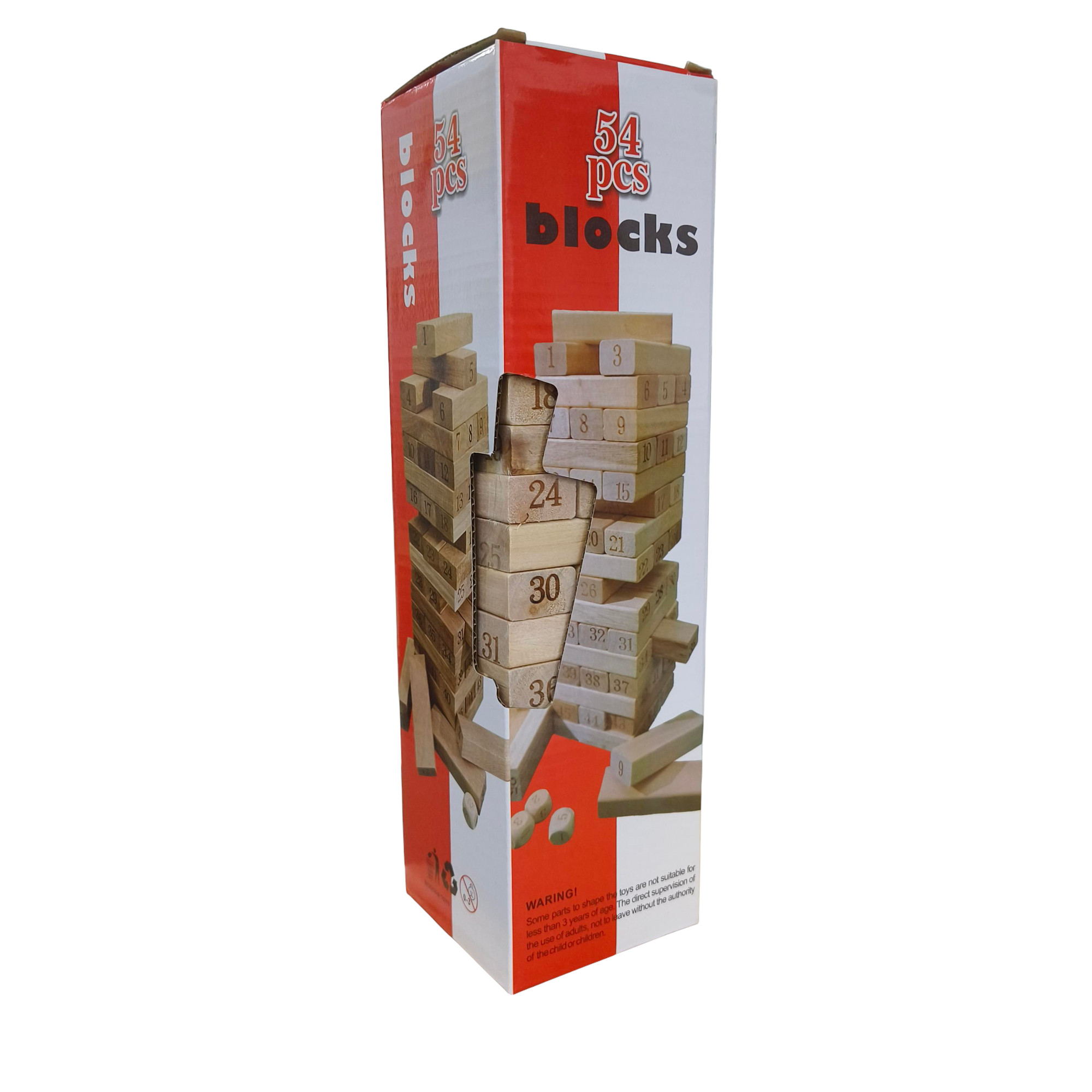 Gambar produk Toddi Permainan Balok Susun Uno Stacko Fun Party Game 54 Blocks - A138