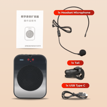 Gambar produk SOAIY Speaker Pinggang Bluetooth Voice Amplifier LED Wired 8W - H6