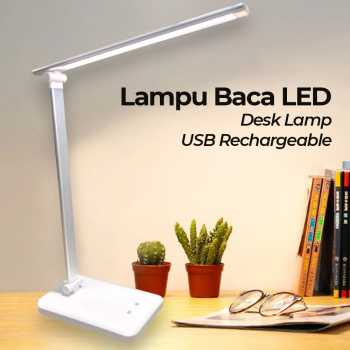 NEWSTYLE Lampu Meja Belajar LED Desk Lamp USB Rechargeable 8W 3 Color - PH376