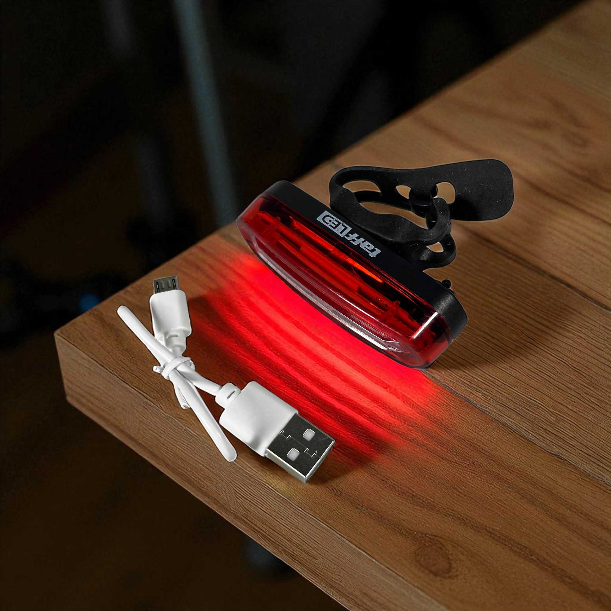 Gambar produk TaffLED Lampu Belakang Sepeda LED COB USB Rechargeable 120 Lumens - AQY-096