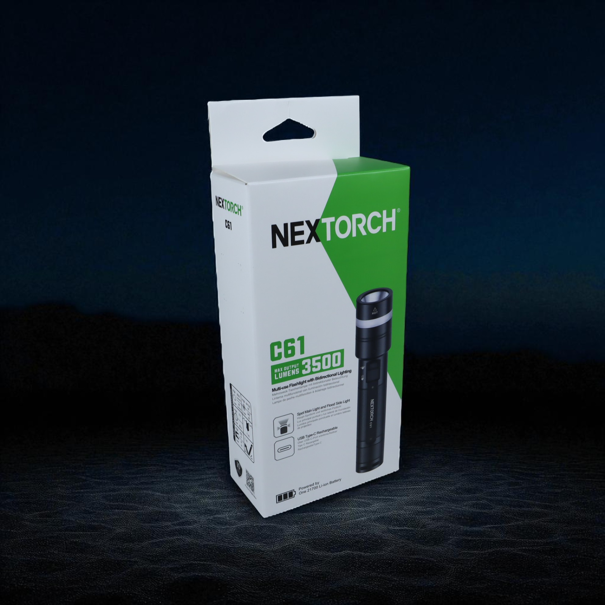 Gambar produk NEXTORCH Senter LED Tactical Flashlight IPX67 3500 Lumens - C61 SET