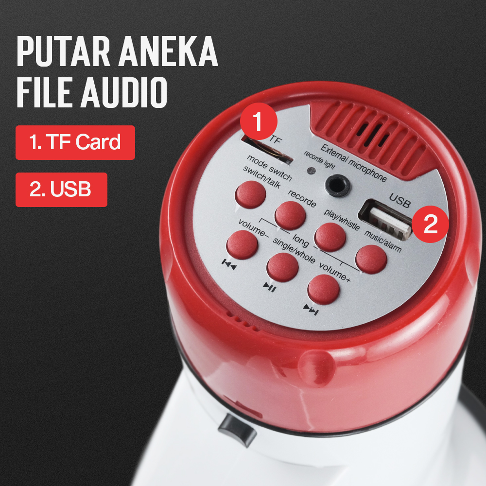 Gambar produk JACAR Toa Megaphone Bluetooth Multifunctional Shouter 50 W - 8099