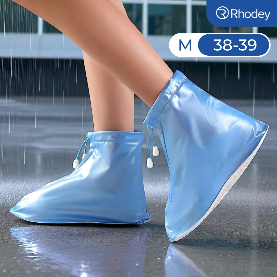 Gambar produk Rhodey Jas Hujan Sepatu Anti Air Shoes Cover PVC with Zipper M - XZ899