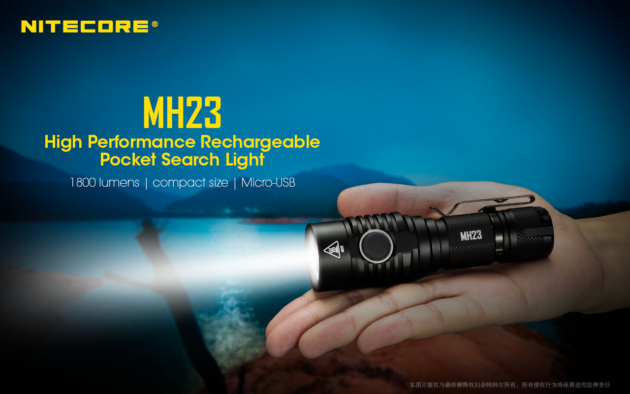 Gambar produk NITECORE Senter LED CREE XHP35 HD 1800 Lumens - MH23