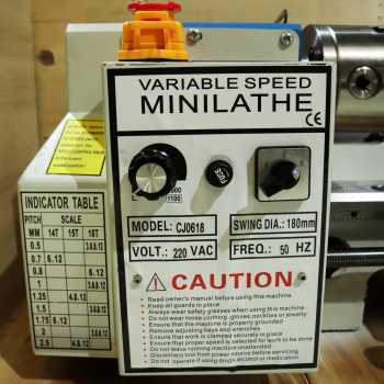 Gambar produk SANOU Mesin Bubut Mini Lathe Wood Metalworking 550W - CJ0618