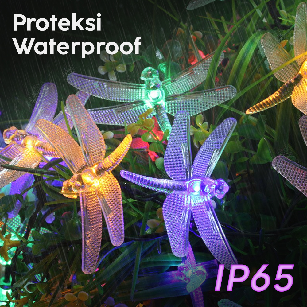 Gambar produk YUSHILED Lampu Hias String Lights Dragonfly Solar Panel IP65 8 Modes 20 LED - M088