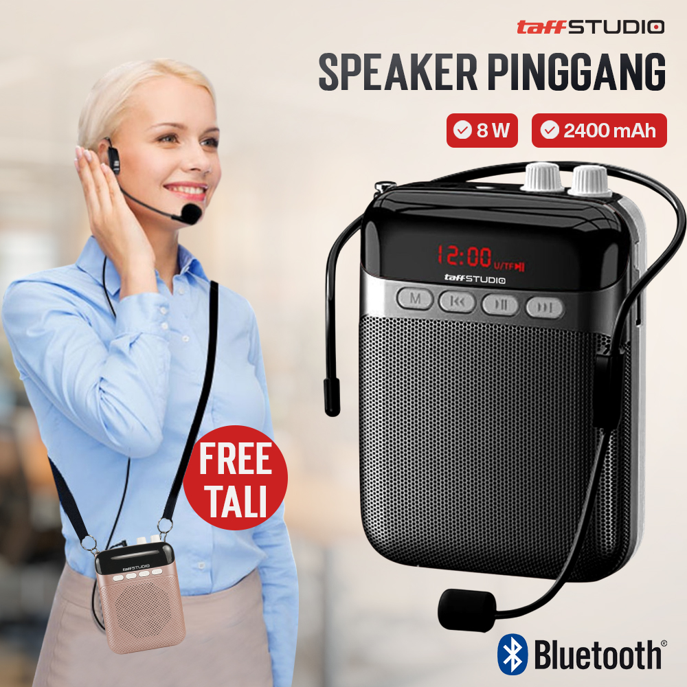Gambar produk TaffSTUDIO Speaker Pinggang Bluetooth Voice Amplifier Wireless 8W - S26