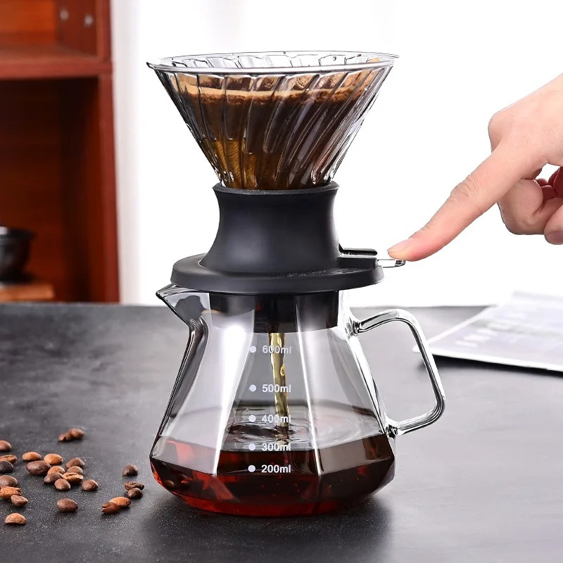 Gambar produk LCS Teko Kopi Coffee Server V60 Drip Pour Kaca Borosilikat 600ml - LCS38