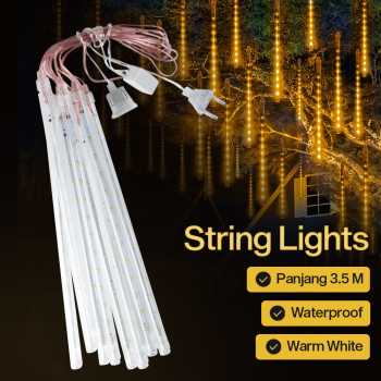 STUXMOS Lampu Hias String Lights Meteor Waterproof Warm White 8PCS - XH480