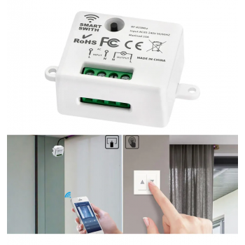Gambar produk FMA Mini Smart Switch RF433 No Wiring AC85-240V with SOS Kit - F433