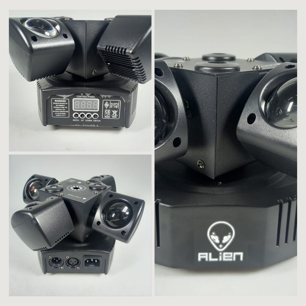 Gambar produk Alien Lampu Sorot LED Laser Beam Disco RGBW Moving Head DMX512 48W - KM4