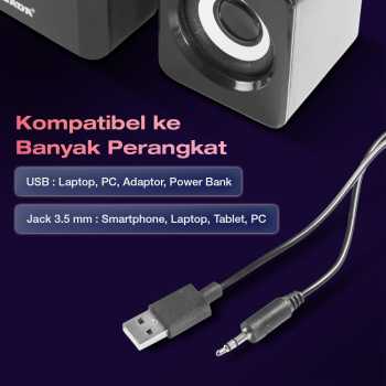 Gambar produk SADA Active Speaker Stereo 2.1 with Subwoofer and USB Power - D-202
