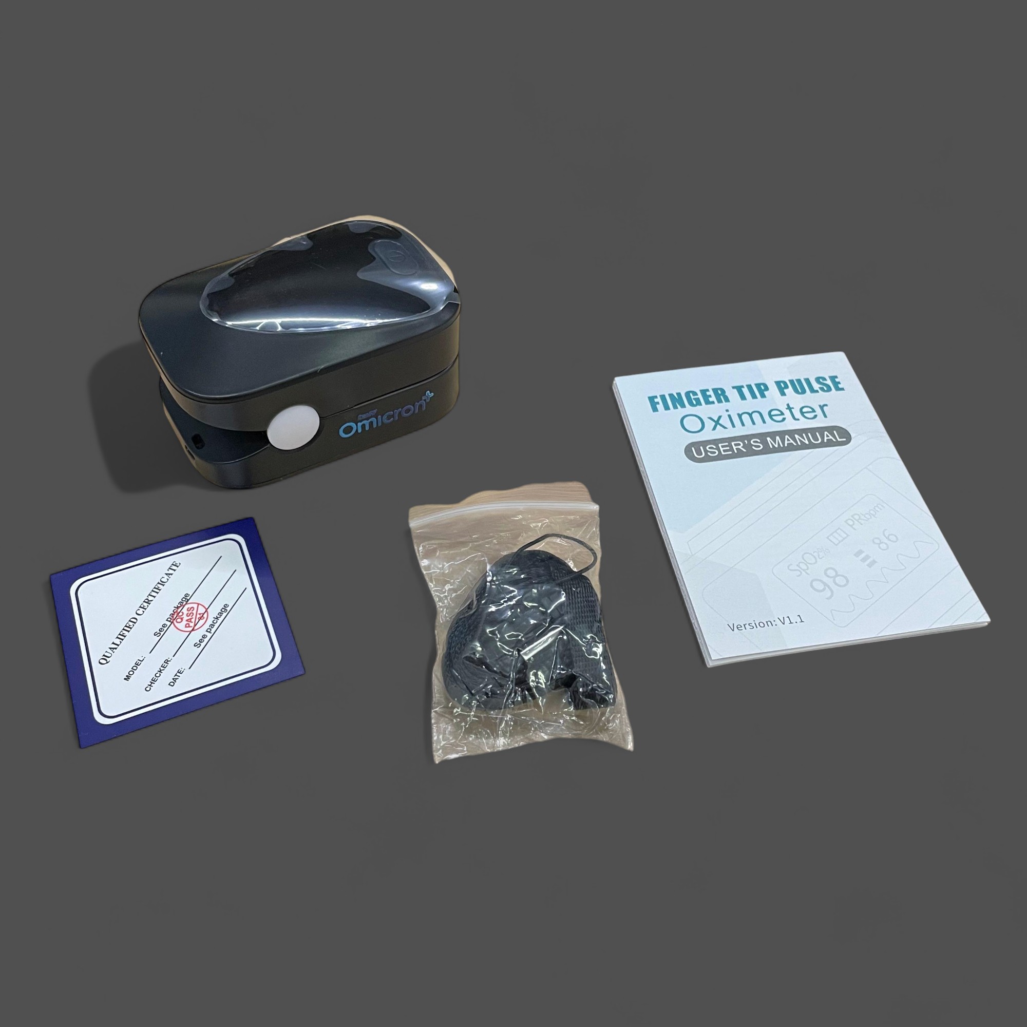 Gambar produk TaffOmicron Fingertip Pulse Oximeter Alat Ukur Saturasi Oksigen Darah - PO-C6AO