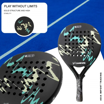 Gambar produk CAMEWIN Raket Padel Teardrop Carbon Glass Fiber 3.8cm Thickness 360g - 4018