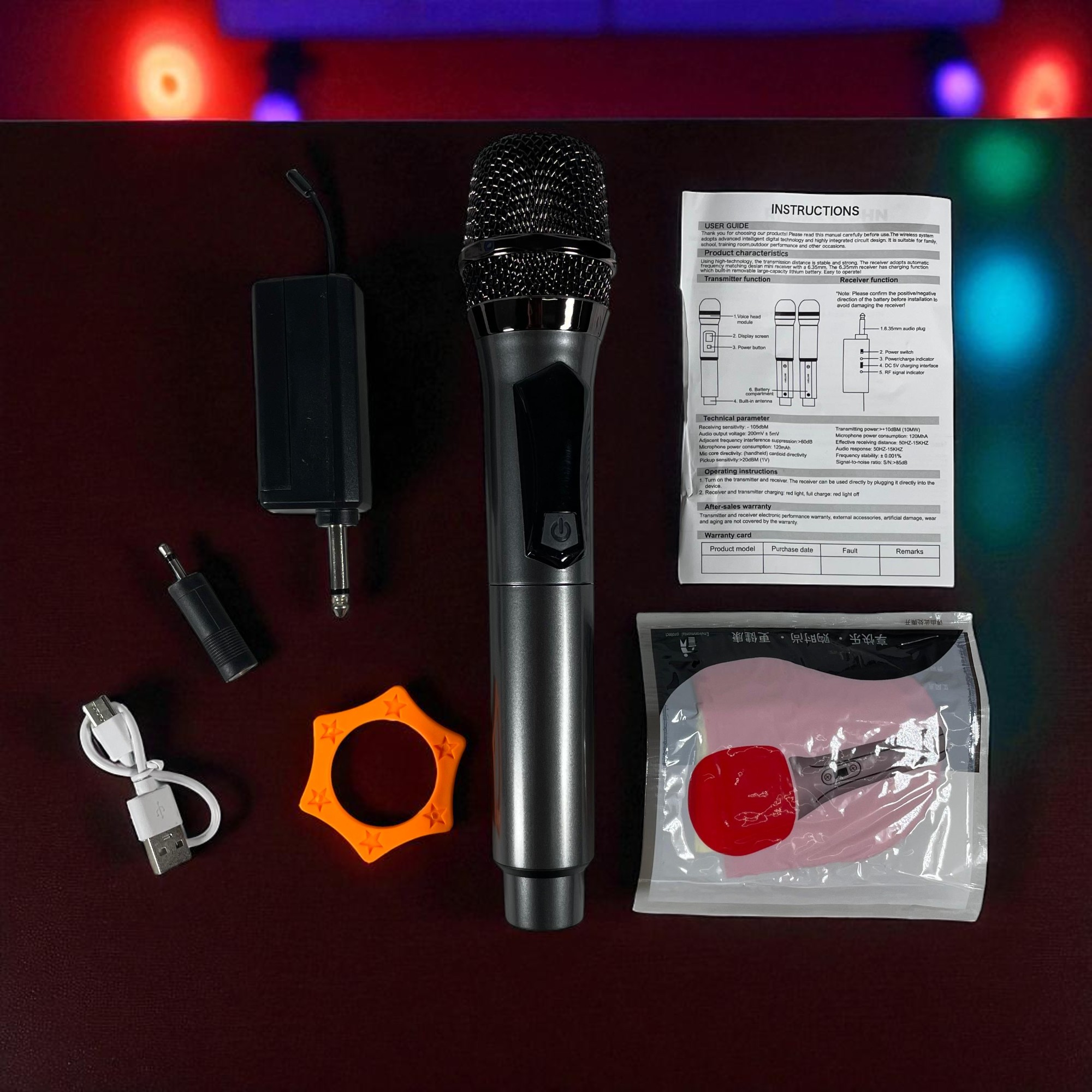 Gambar produk FMA Mikrofon Karaoke Wireless Cardioid Microphone 2.4GHz 600mAh - SU602