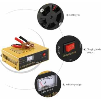 Gambar produk UrbanRoad Charger Aki Mobil Motor Intelligent Battery Charger 6V/12V - MF1